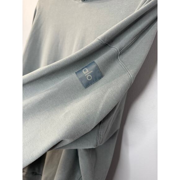 Alo Double Take Hoodie Sweatshirt Men's Steel Grey Casual Comfy Pullover - Picture 3 of 9